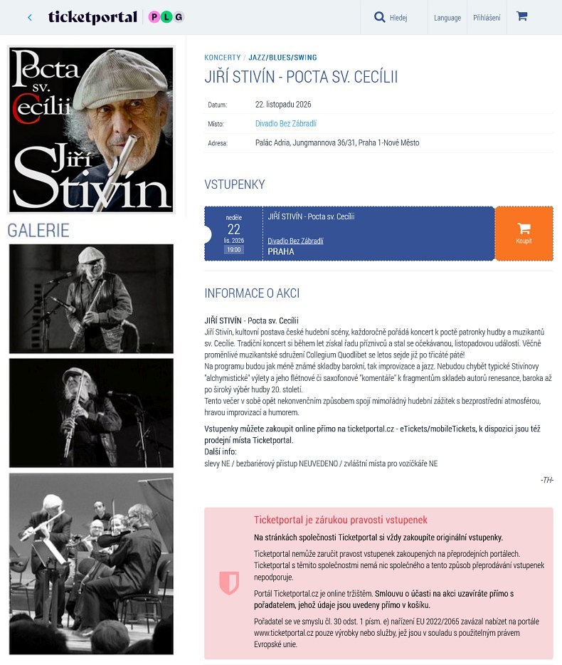 JIŘÍ STIVÍN - Pocta sv. Cecílii